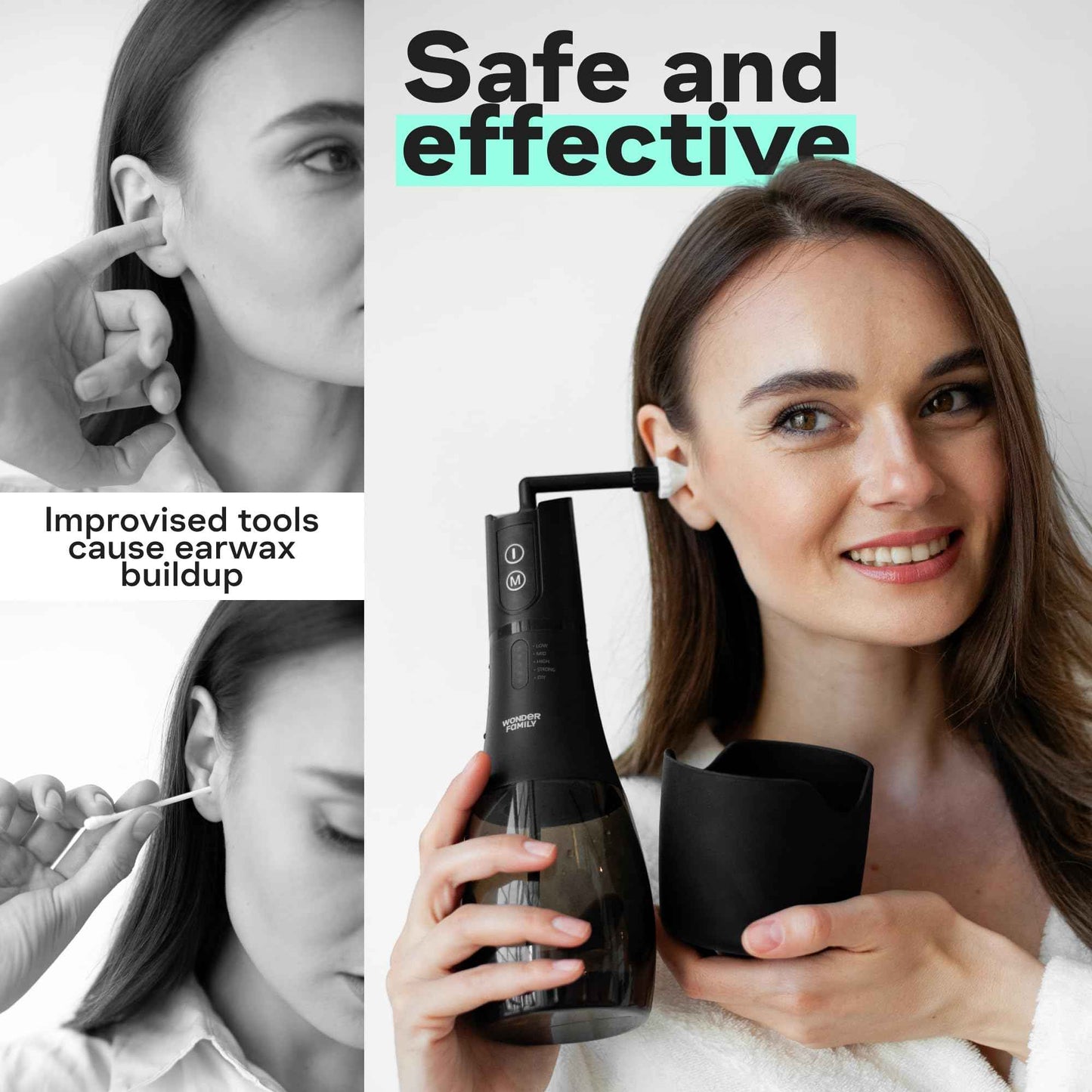 Electric Ear Wax Removal Kit for Adults - 5 Mode Electric Ear Cleaner and Earwax Removal Kit - 6 Nozzles