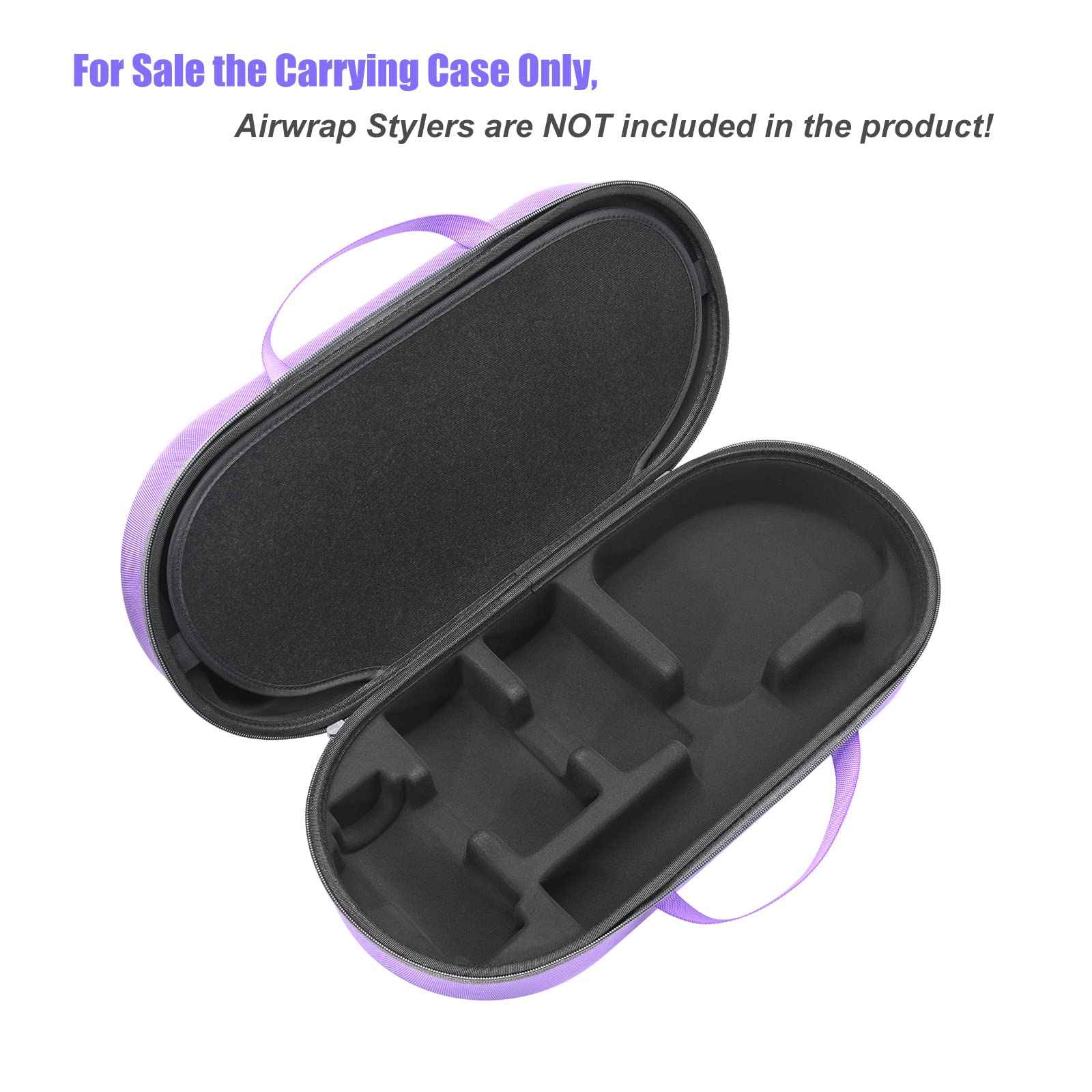 RLSOCO Airwrap Case for Dyson Airwrap Complete Long/Complete Styler HS08 HS05 HS01,NOT for Dyson Airwrap i.d. - Fits 4pcs Long Barrels or Short Barrels - Violet (Case Only,Hair Styler is not Included)