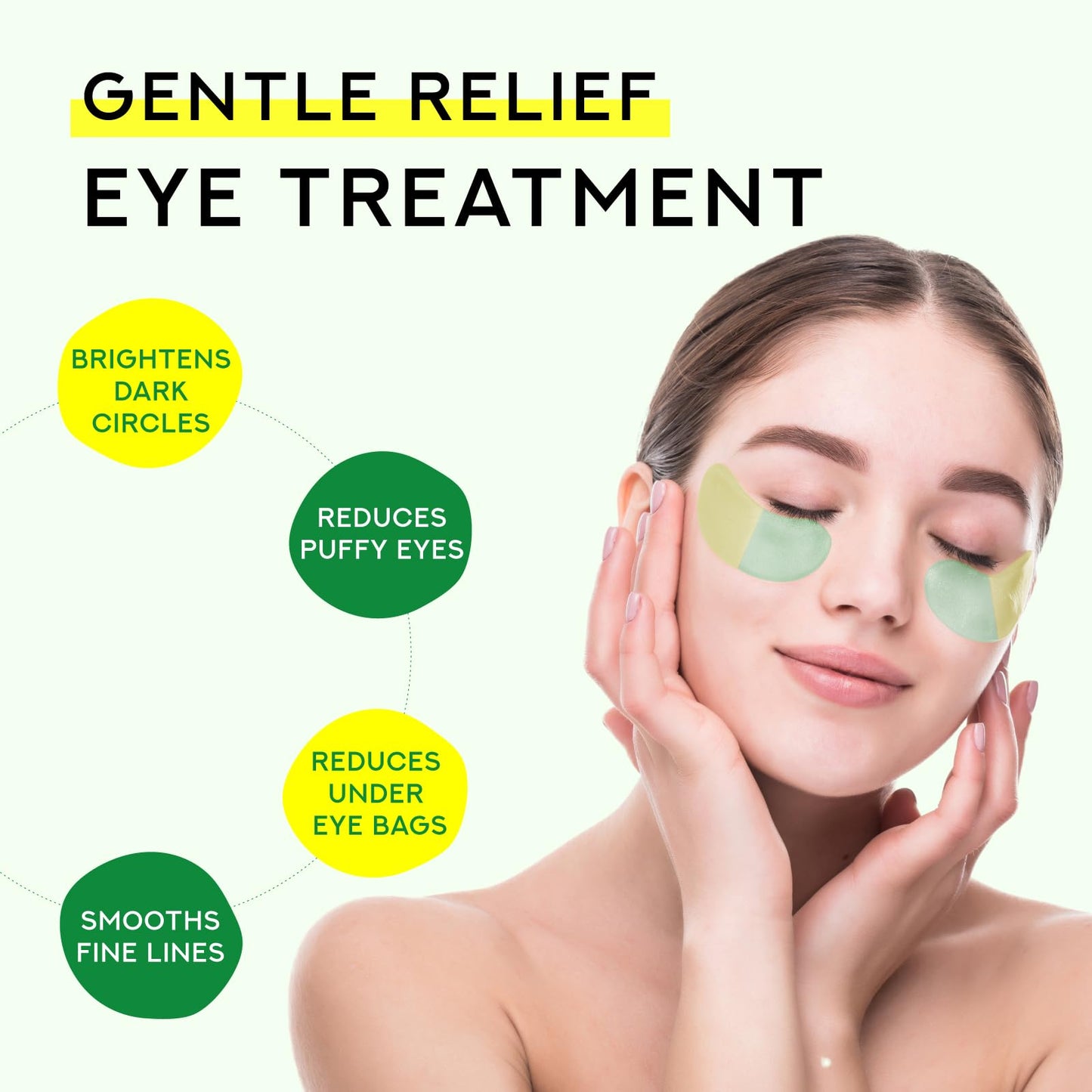 misoli Gentle Relief Under Eye Patches | Calming Eye Treatment Gel Masks With 3-Cica Complex & Panthenol | Under Eye Masks For Dark Circles and Puffiness, Under Eye Bags, Wrinkle Care, Men and Women