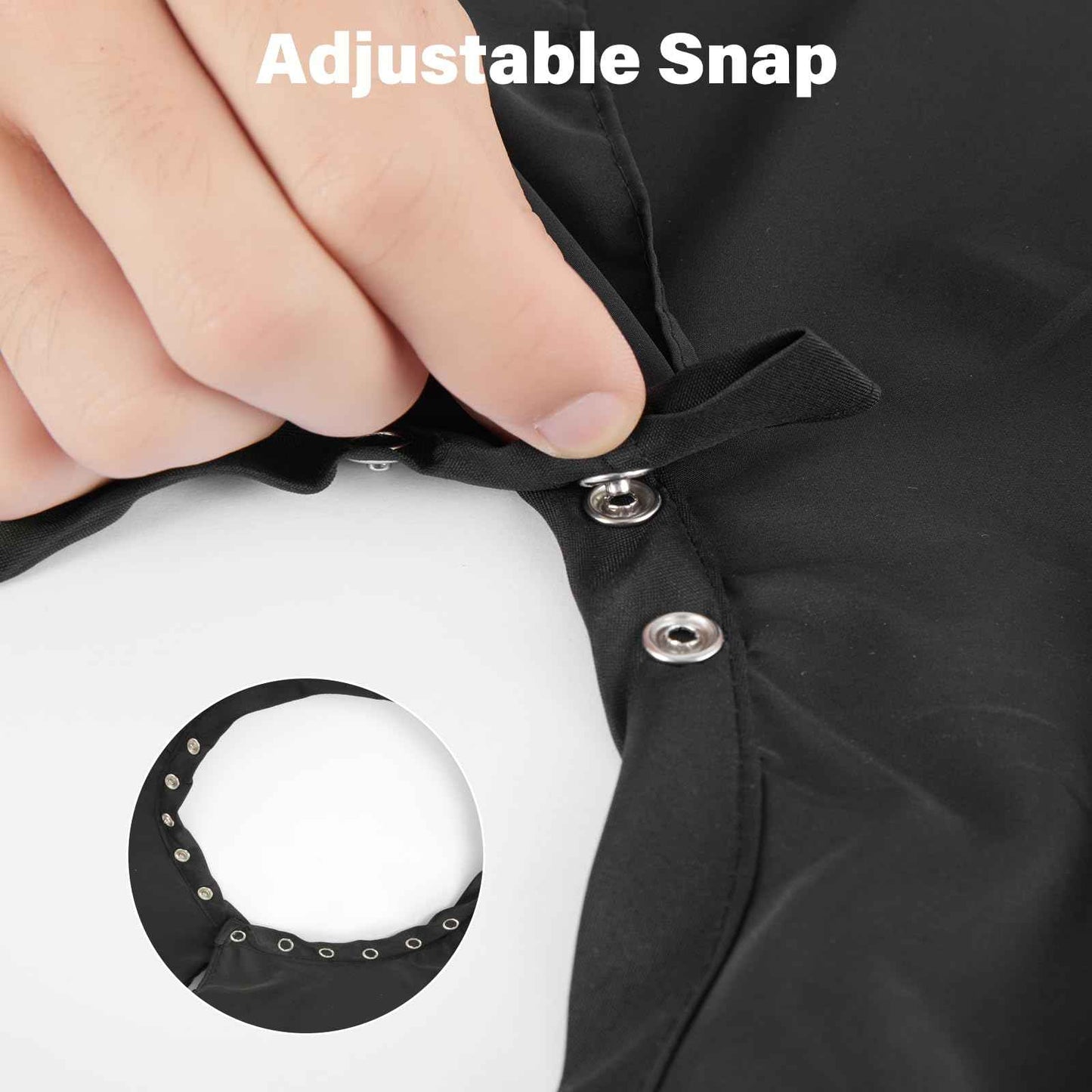 llezza Professional Salon Hair Cutting Cape, Barber Cape for Men/Women, Adjustable Snap Button with Waterproof Hairdressing Salon Cape for Haircut, Coloring, Makeup, Styling(52" x 47"), Black