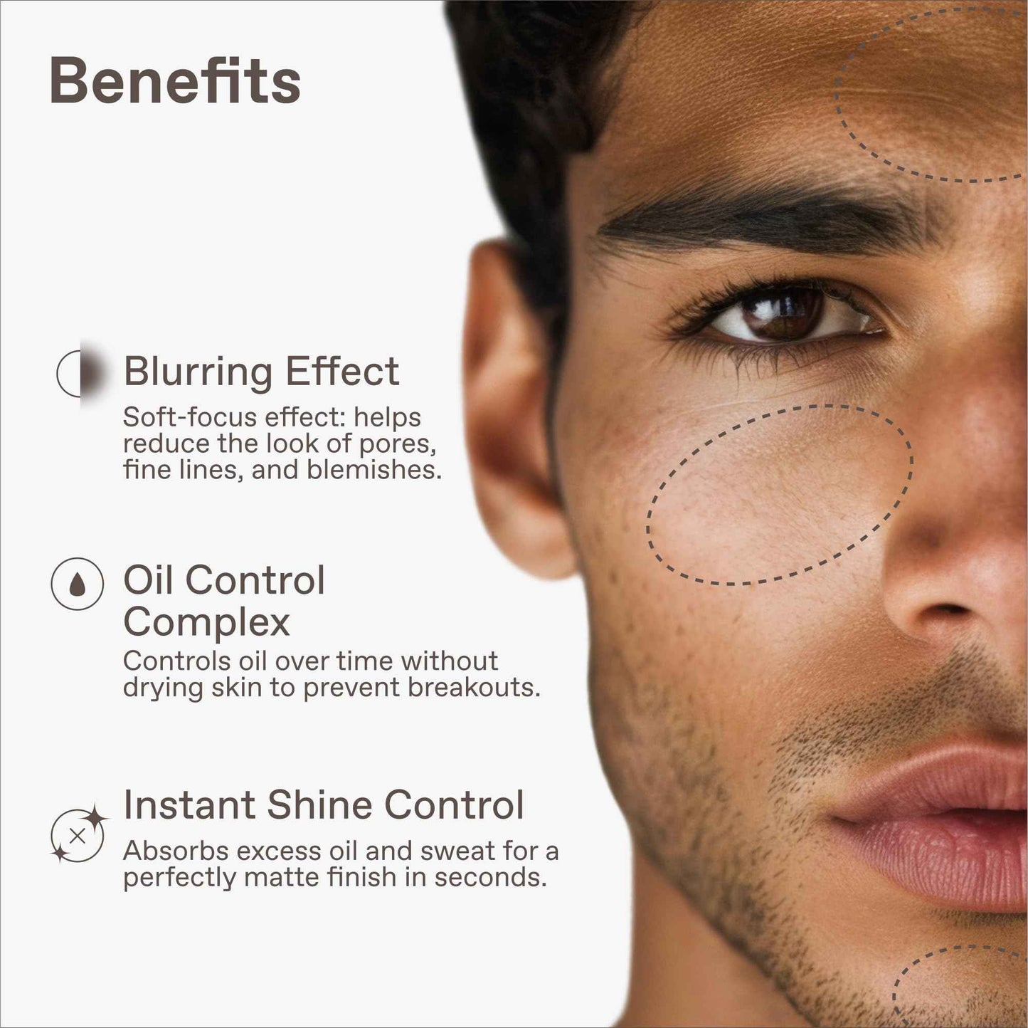 ENHANSE Mattifying Milk Anti Shine Matte Spray for Men, Hydrating Hyaluronic Acid, Rice Powder, RejuveNAD, Liquid Powder to Blur Pores & Control Shine, Clean, Oily Skin, 3.4 Fl Oz