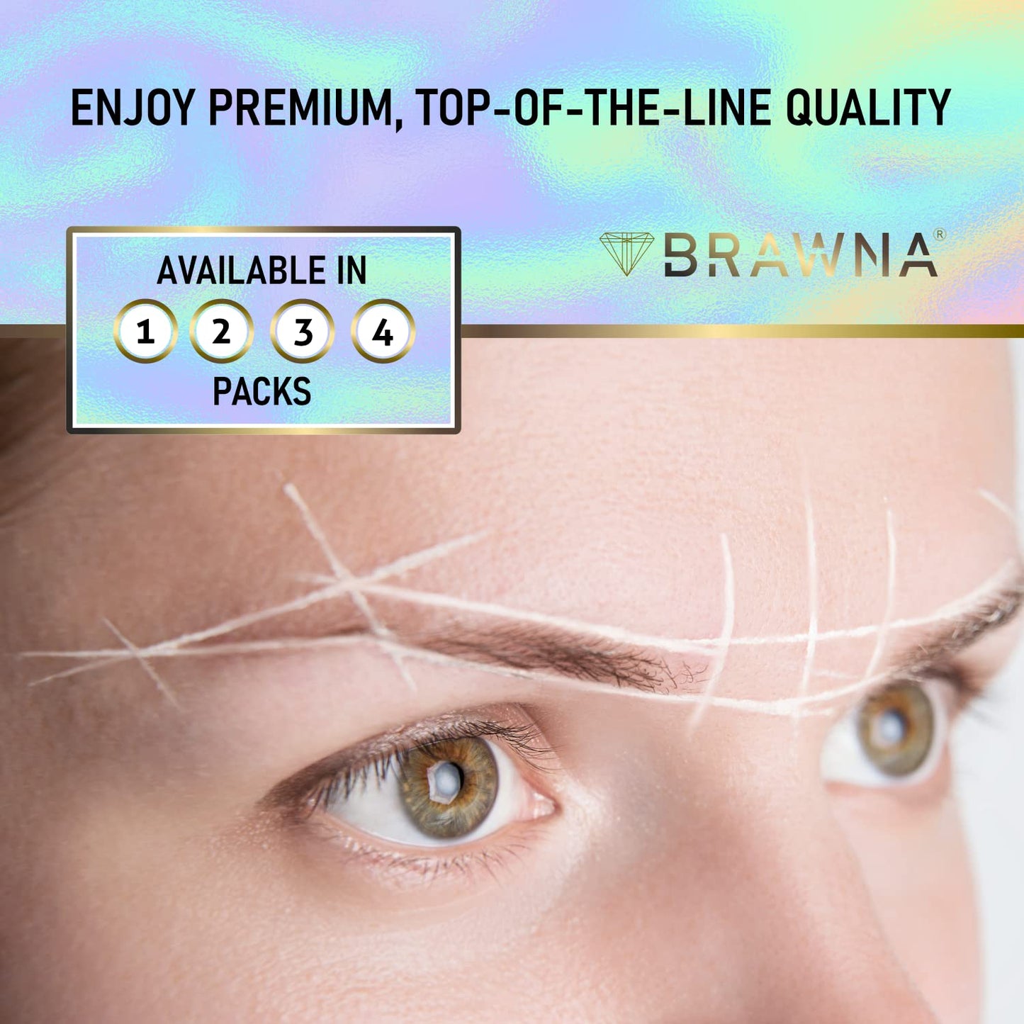 BRAWNA 2 Pack Mapping String for Brow and Lip Measuring - Microblading Supplies - PMU Kit - Black and White