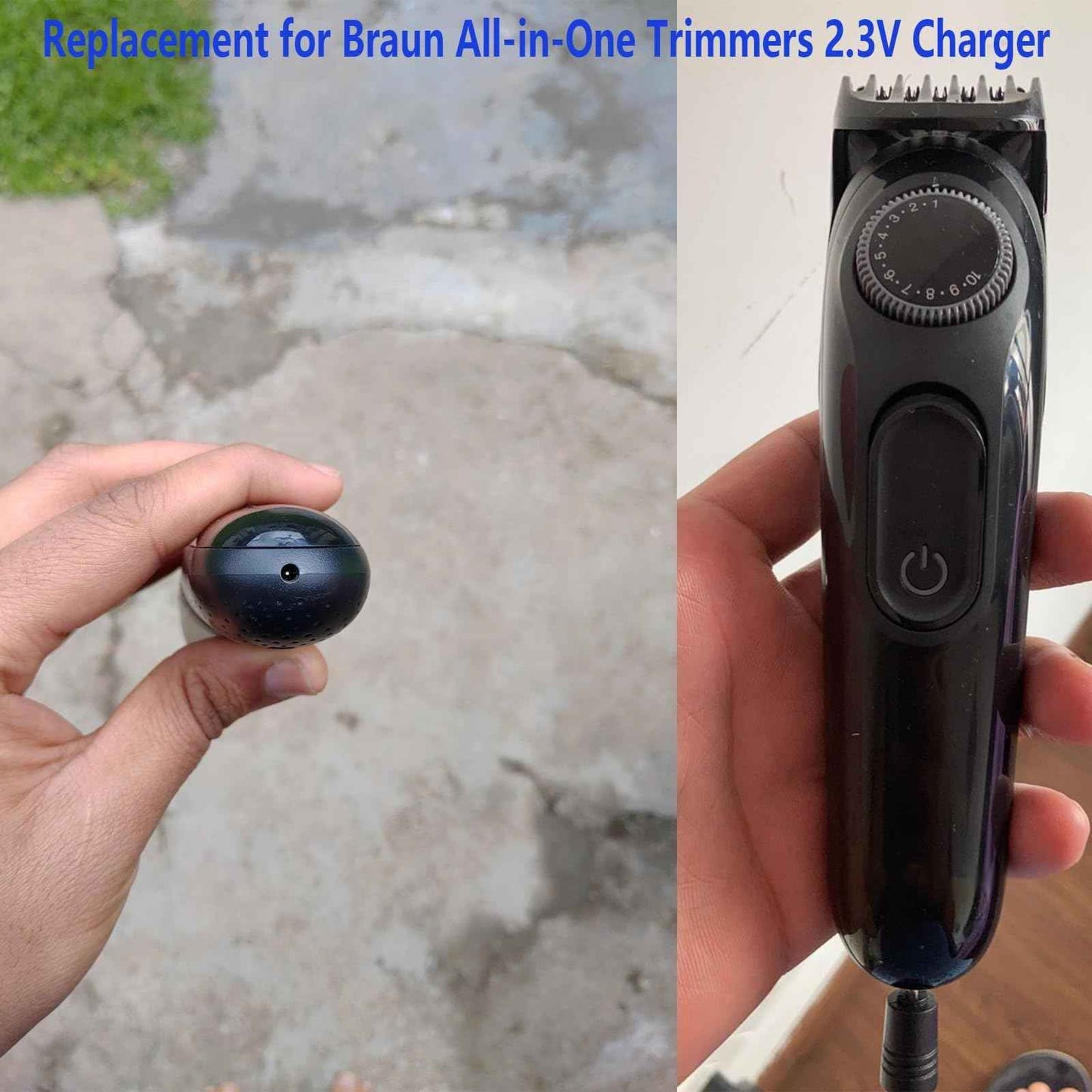 2.3V Charger Compatible with Braun BT3000 BT3020 BT3021 BT3022 BT3221 BT3222 BT3240 MG3010 MGK3020 MGK3021 MGK3025 MGK3210 MGK3220 MGK 3221 MGK 3225 Beard Trimmer/Hair Clipper