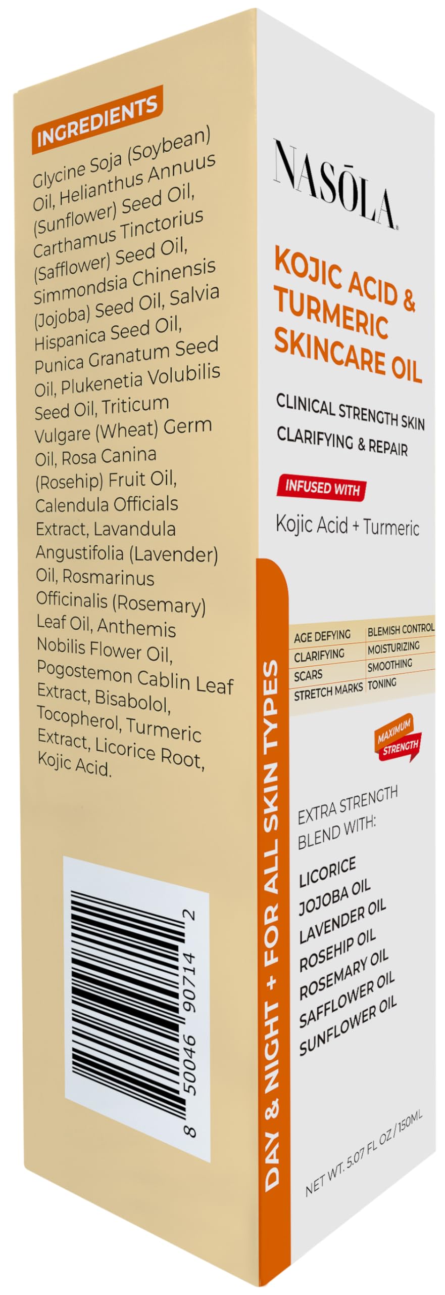 Nasola Kojic Acid Turmeric Skincare Bio Pure Oil