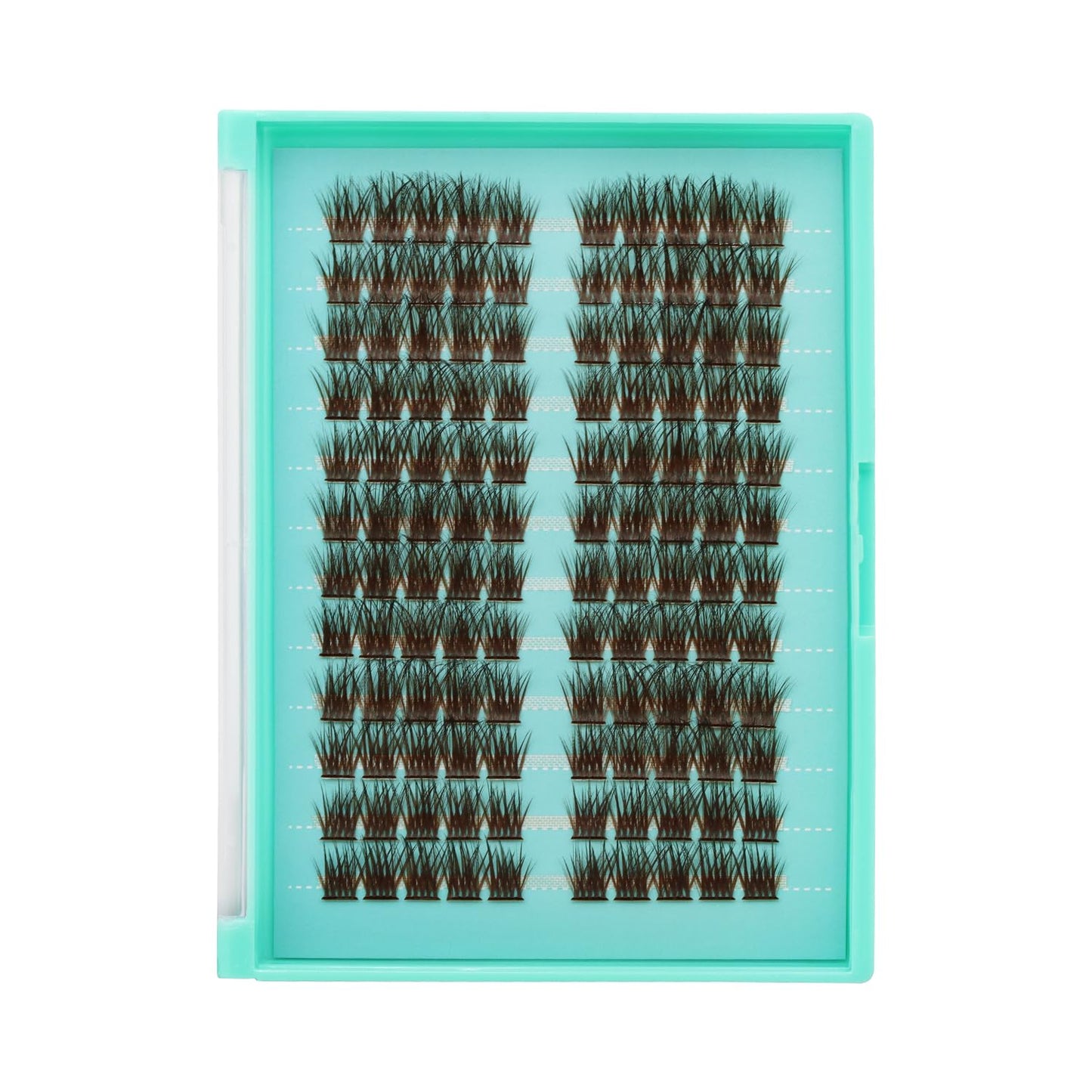 Bodermincer 120 Cluster 12mm/14mm/16mm to Choose Brown Lash Cluster Eyelash Extension Natural 3D Russian Volume Faux 3D Effect Glue Bonded Cluster Eyelashes (Y12# Brown 14mm)