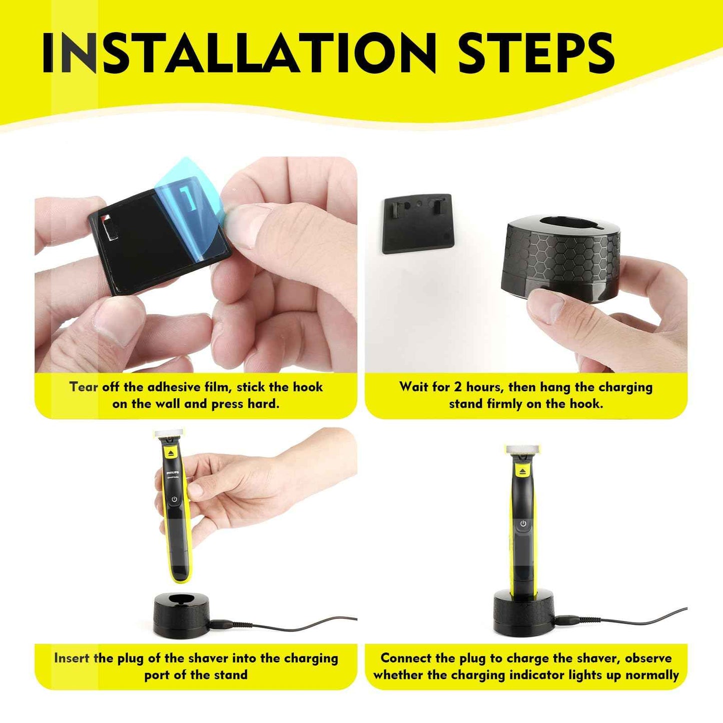 KIONCARE Razor Stand Charging Charger Base Holder for Philips Norelco OneBlade 2520/2530/2620/2630