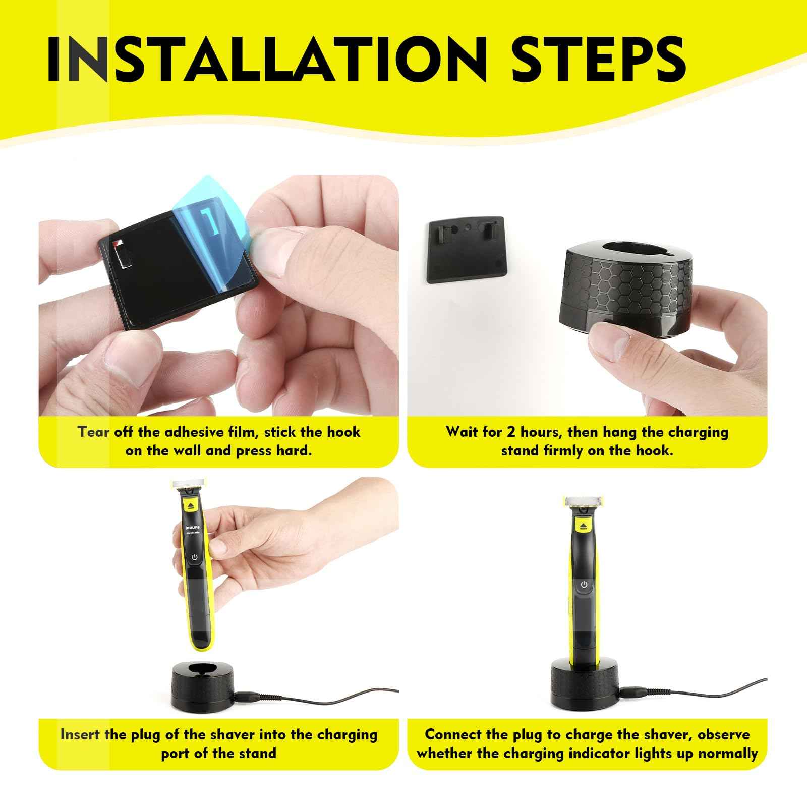 KIONCARE Razor Stand Charging Charger Base Holder for Philips Norelco OneBlade 2520/2530/2620/2630