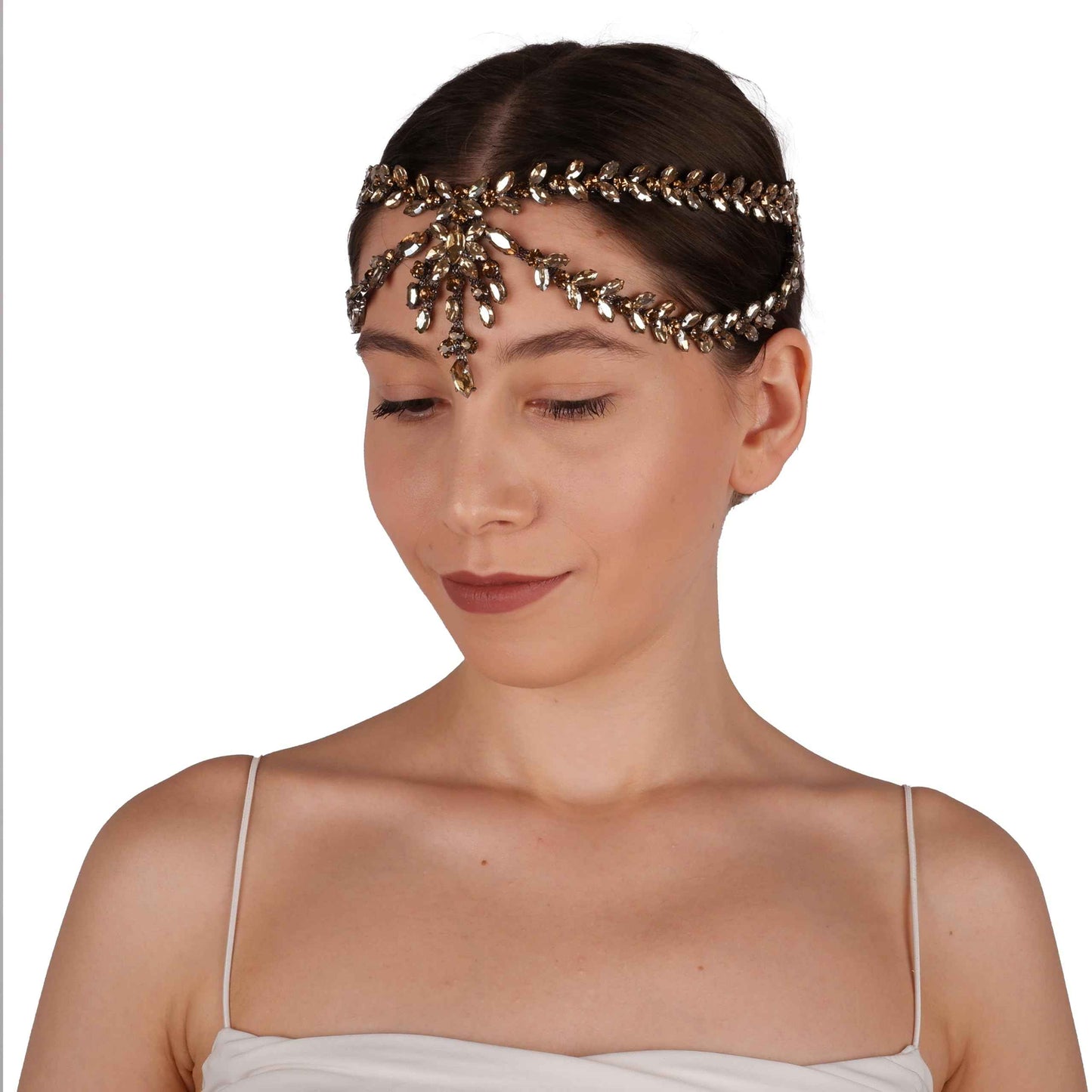 LIMELIA Bride Pediment for Henna Wedding | Glitter Bridal Hair Accessories, Crowns for Birthday Pageant Costume Party | Sultan Design - Black Honey