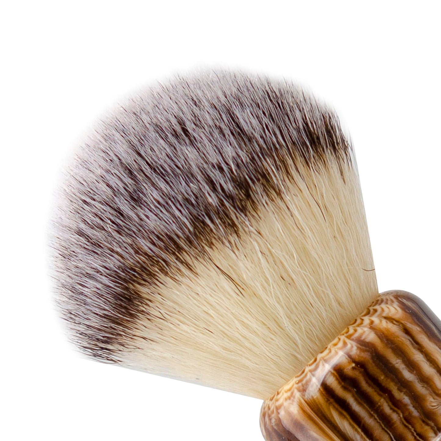 Grandslam Shaving Brush with Synthetic Hair, Cruelty-Free Shaving Cream Brush for Men, 100% Solid Resin Handle, Gently Exfoliates The Skin, 24mm Knot (Imitation rhinoceros horn)