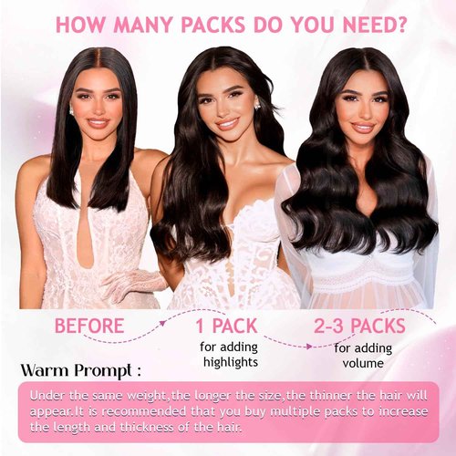 CWRDK Clip in Hair Extensions Real Human Hair, 100% Brazilian Remy Human Hair Clip ins for Women, Straight Seamless Double Weft Hair Extensions, Invisible 8pcs, 16 Inch 90g, #1B Natural Black