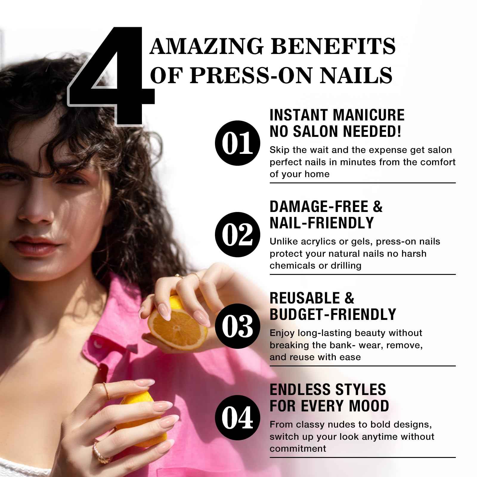 16-size Pink French Almond-Shaped Press-On Nails Kit with S Portable 12W LED Nail Lamp, and Tool Set—Ultimate Combo for Enhanced Durability and Longevity.