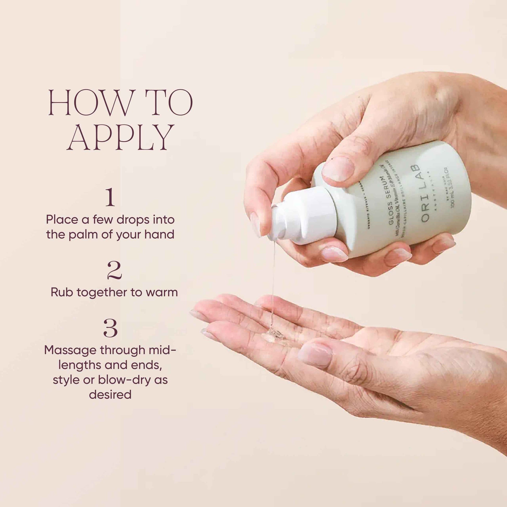 ORI LAB - Gloss Serum 100ml - Nourishing Hair Shine Serum