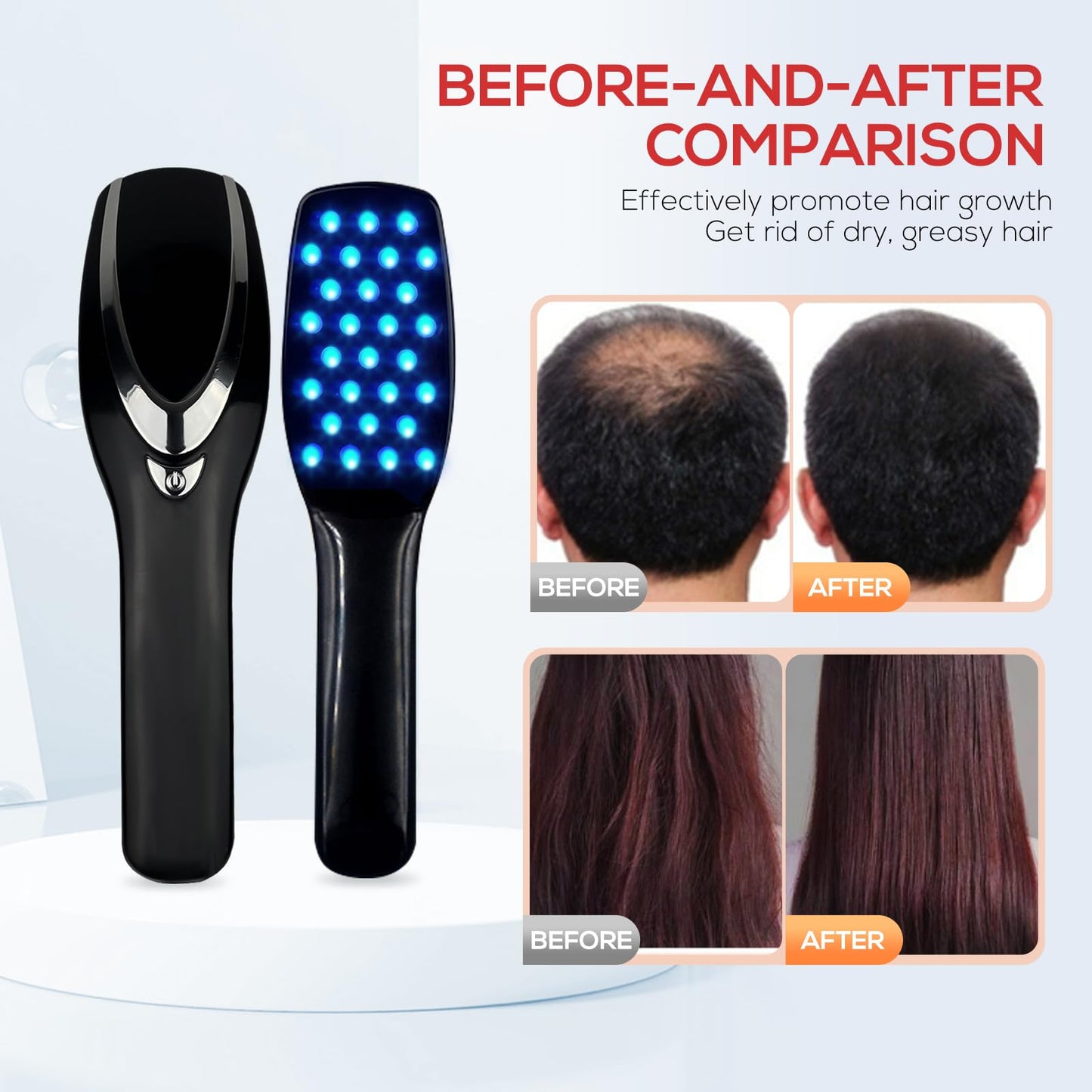 Laser Hair Growth Comb, Laser Hair Growth Device Electric Scalp Massager for Hair Growth,Stimulates Hair Growth Comb Brush Thinning Hair Treatment Laser Therapy Comb