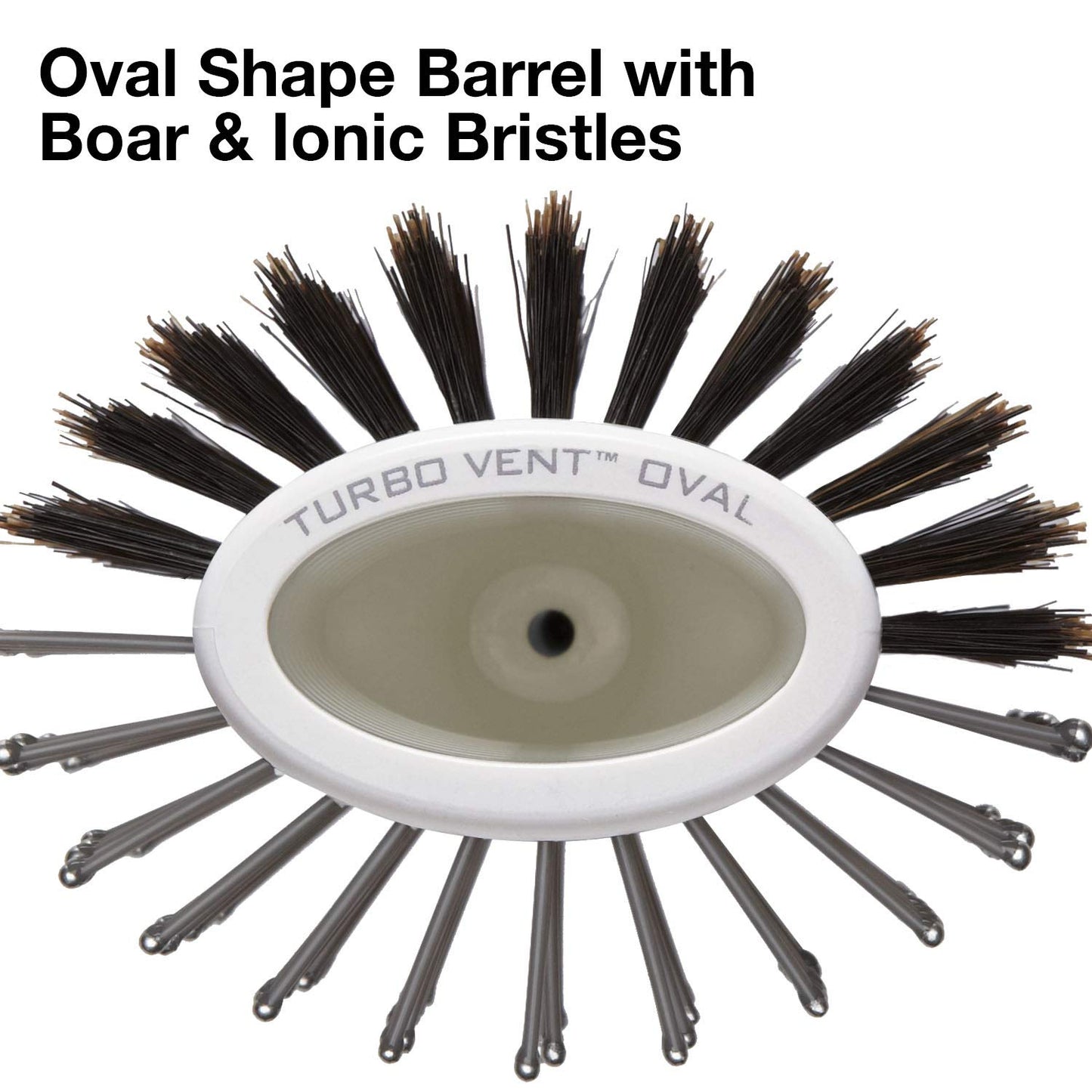 Olivia Garden Turbo Vent Oval Twin & 100% Boar Hair Brush CIOVL-TWINMD (Twin Medium)