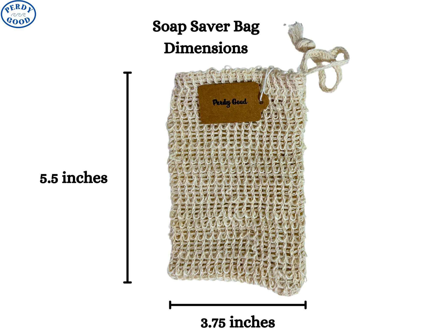 Perdy Good Lightfoot's Pine Soap for Men (3 Bars), 3 Plastic Free Exfoliating Sisal Saver Bags