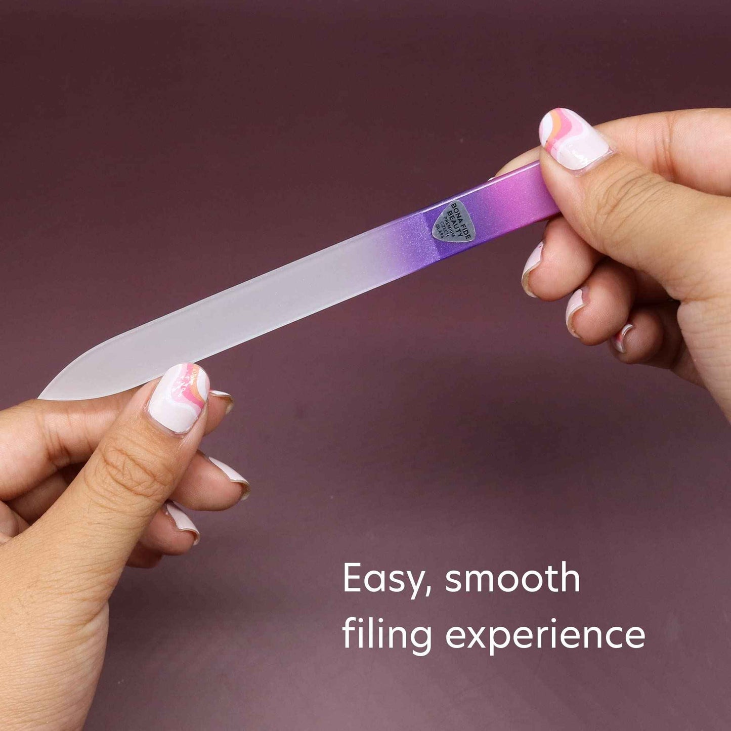 Bona Fide Beauty Czech Glass Nail Files Set - 10-Piece Crystal Nail Files Set in Sleeves, Bulk Nail Files from The EU (Multicolor)