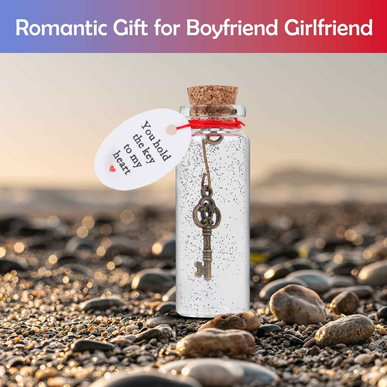 Handmade Romantic Gifts for Him Her,Valentines Day Gift for Women,Wife,Husband- I Love You Gift to Boyfriend Girlfriend Key to My Heart.