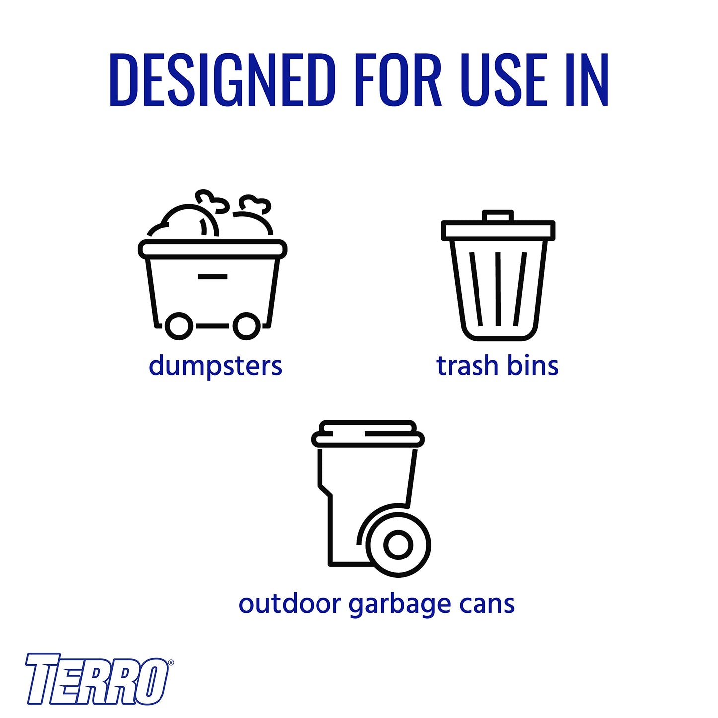 Terro T801SR Garbage Guard Trash Can Insect Killer - Kills Flies, Maggots, Roaches, Beetles, and Other Insects - 2 Pack