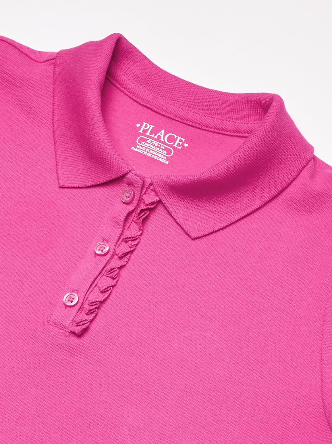 The Children's Place girls Uniform Pique Polo Shirt, Aurora Pink, X-Small US