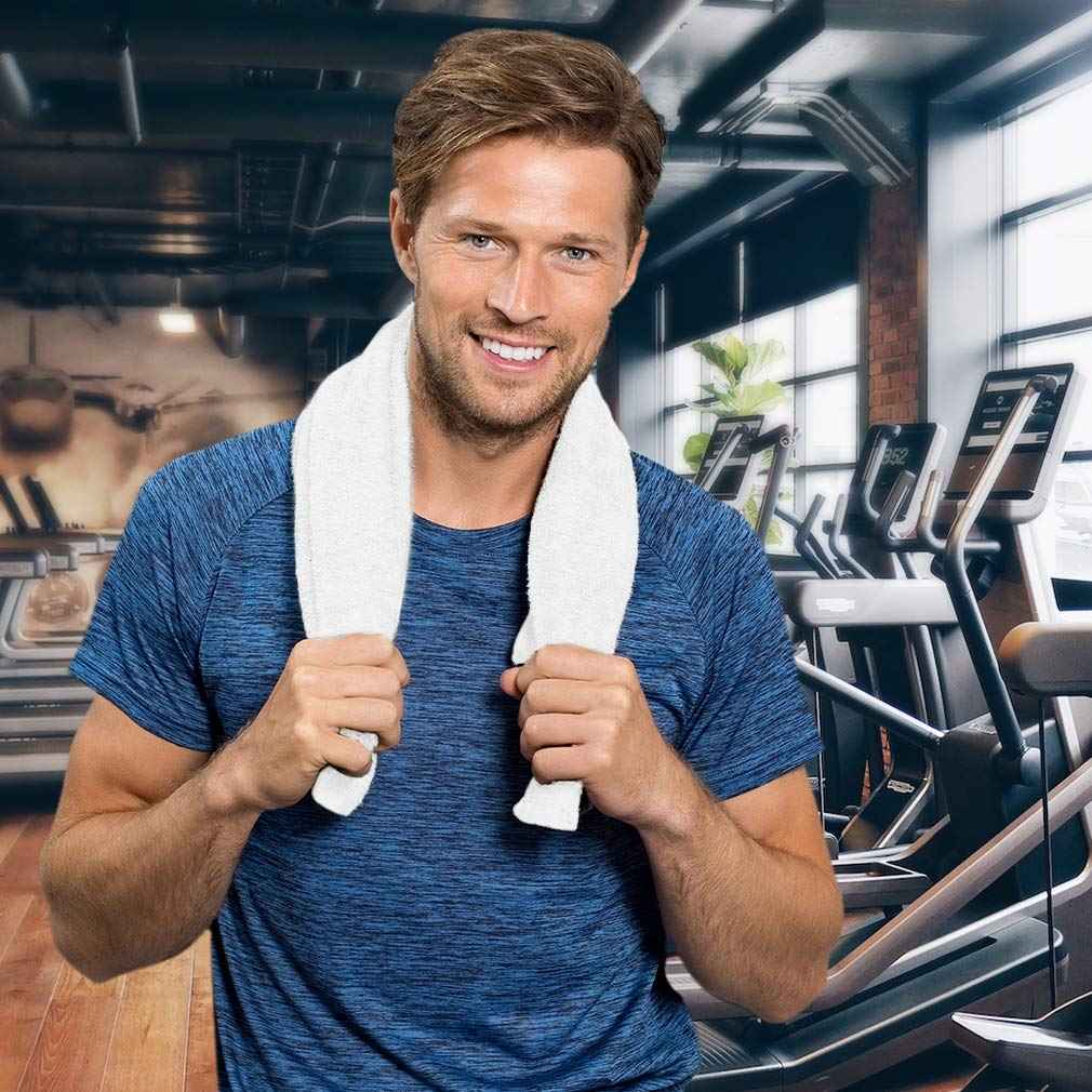 TALVANIA White Cotton Washcloths - Pack of 24 - Super Absorbent Bathroom Face Towels - 12" x12” Terry Bath Wash Cloth Set - Spa Home Cleaning Towel Multi-Purpose - 100% Ring Spun Cotton