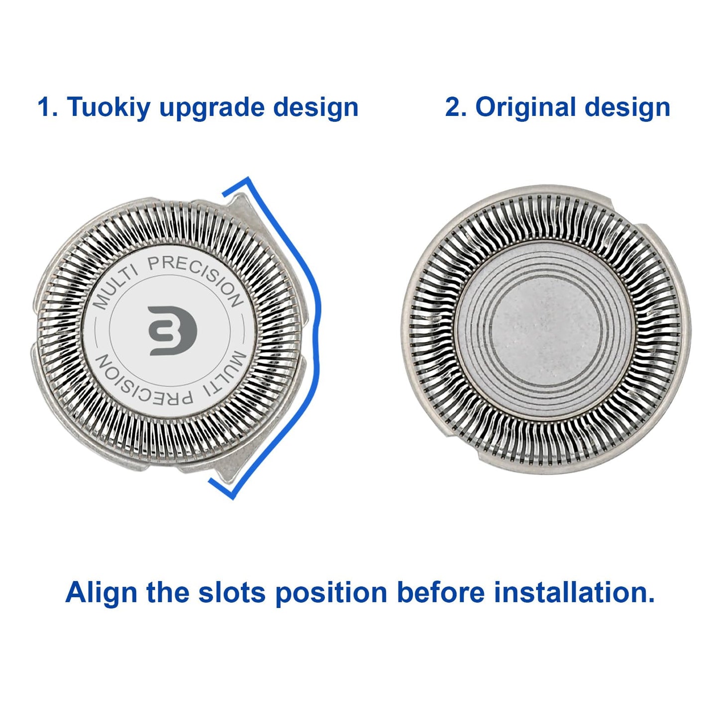 SH30 Replacement Heads for Philips Norelco Series 3000, 2000, 1000 Shavers and S738 Click and Style Fits The Following Models: S1150, S1015, S1100, S1560 Replacement Blades