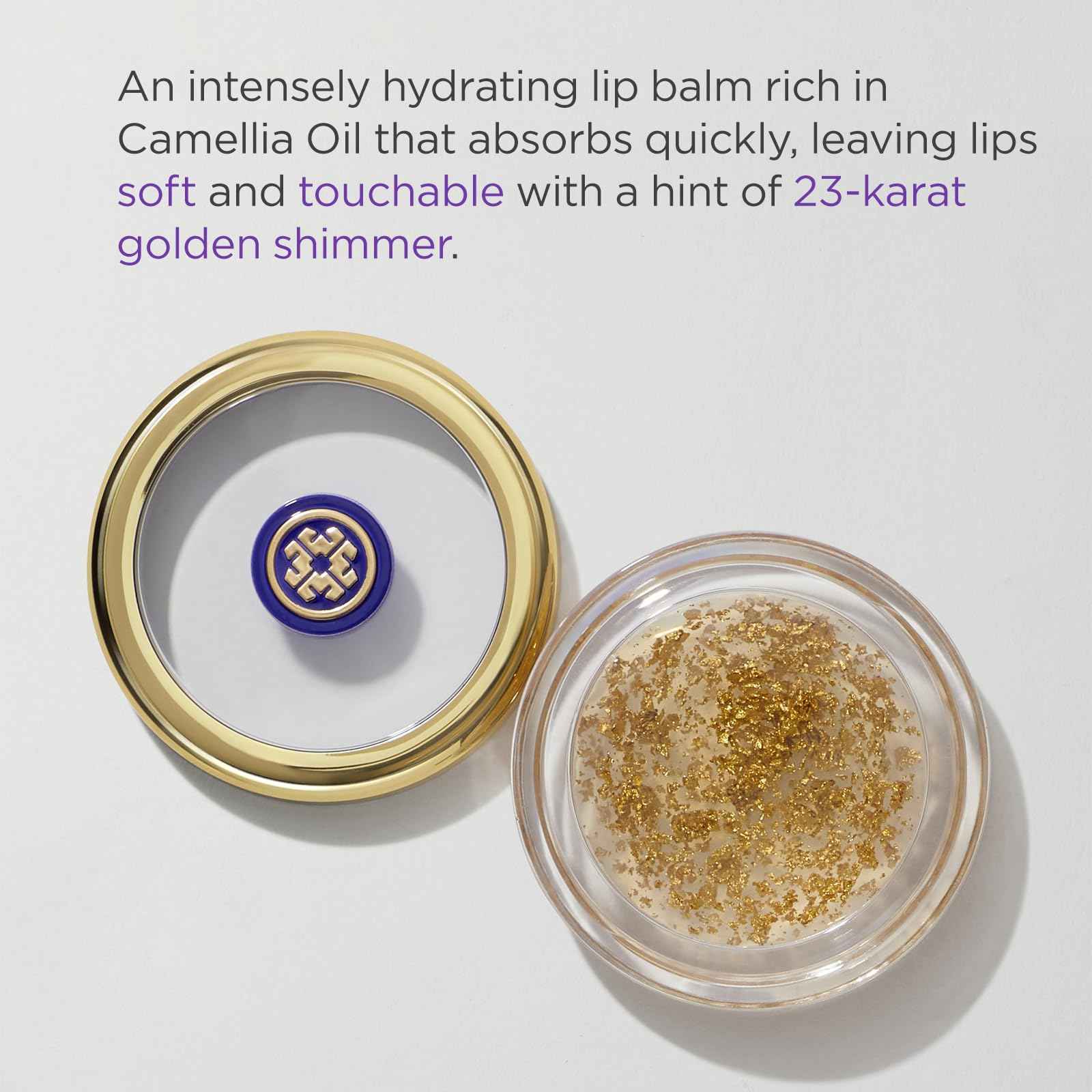 Tatcha Camellia Gold Spun Lip Balm | Nourishing & Intensely Hydrating, 6 G | 0.21 oz