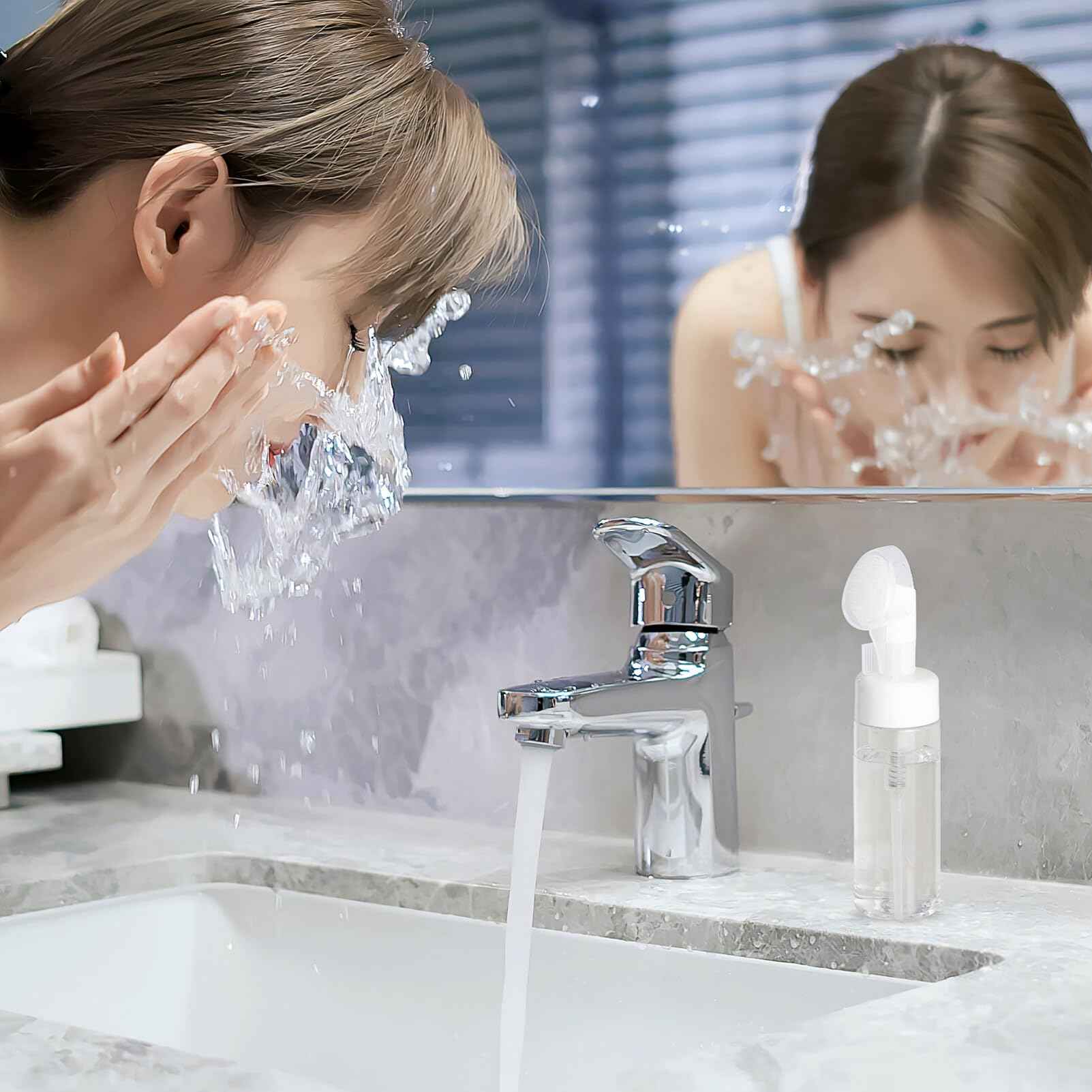 4pcs Foaming Soap Dispenser Small Facial Foaming Bottle Mini Mousse Foaming Soap Pump Container