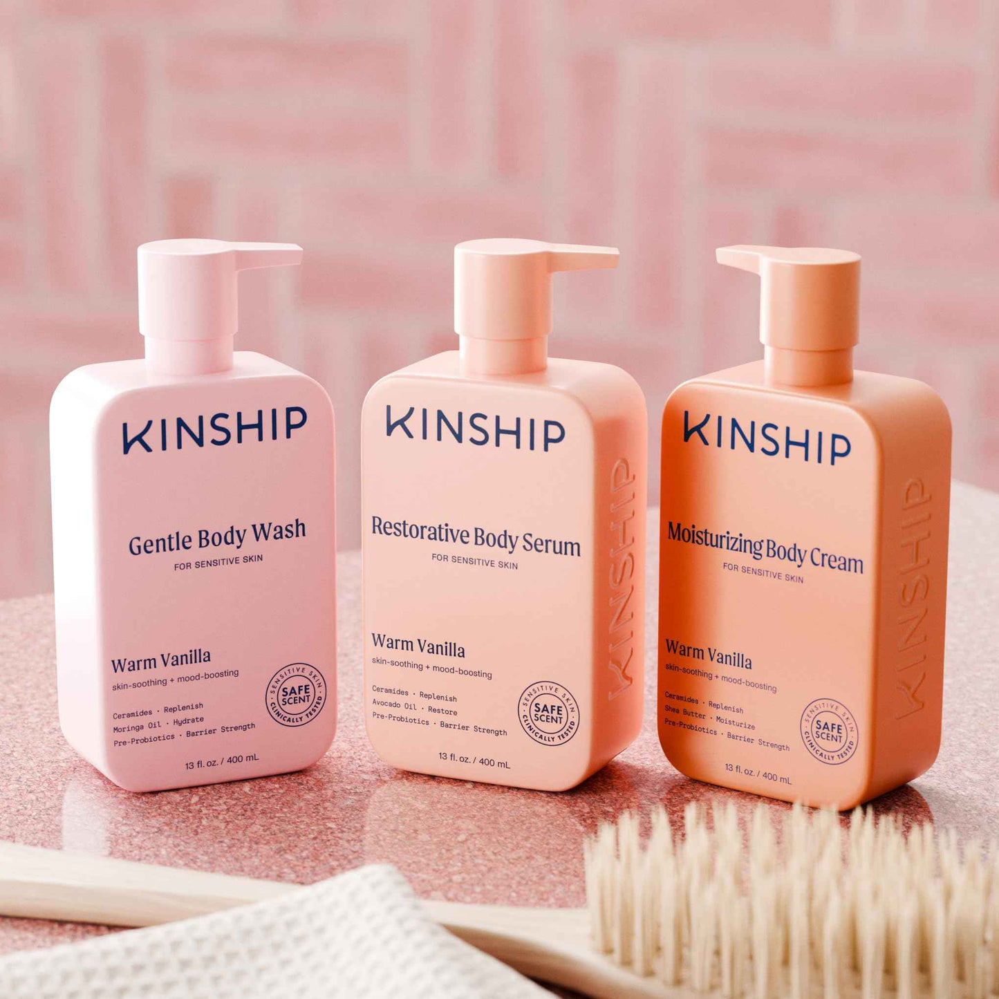 Kinship Gentle Moisturizing Body Lotion for Sensitive & Dry Skin | Eczema Relief Cream | Fragrance-Free Hydrating Cream | Shea Butter Vanilla Lotion, 13 oz