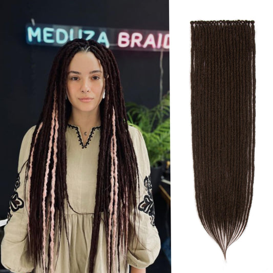 36 Inch 10 Strands Dreadlock Extensions Reggae Hip-hop Synthetic Hair Hippie Style Hair Dread Braids for Women and Men(36"strands of 10, 4#)