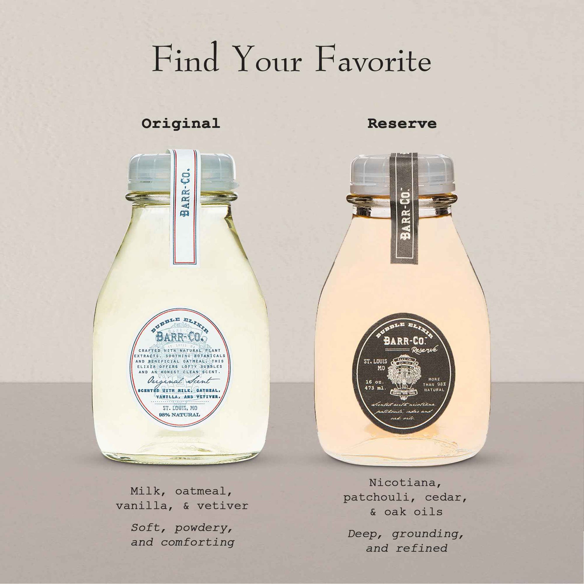 Barr-Co. Reserve Bubble Bath Elixir, Woody and Earthy Bath Soap, Relaxing Bath Products for Women & Men, Natural Bath Soak, 16 fl oz