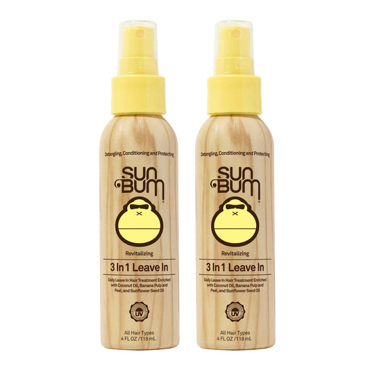 Sun Bum Sun Bum Revitalizing 3-in-1 Detangler Leave In Conditioner Vegan and Cruelty Free Detangling, Conditioning and Protecting Hair Spray 2 Pack