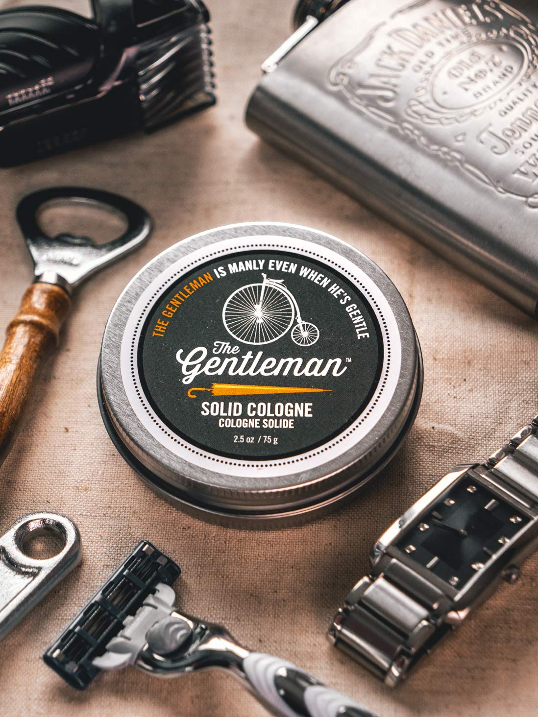 Walton Wood Farm Solid Cologne (The Gentleman) Citrus & Mahogany Scent Vegetarian-Friendly and Paraben-Free 2.5 oz