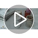 Natural Marble Cotton Swab Holder with Lid, Bathroom Organizer