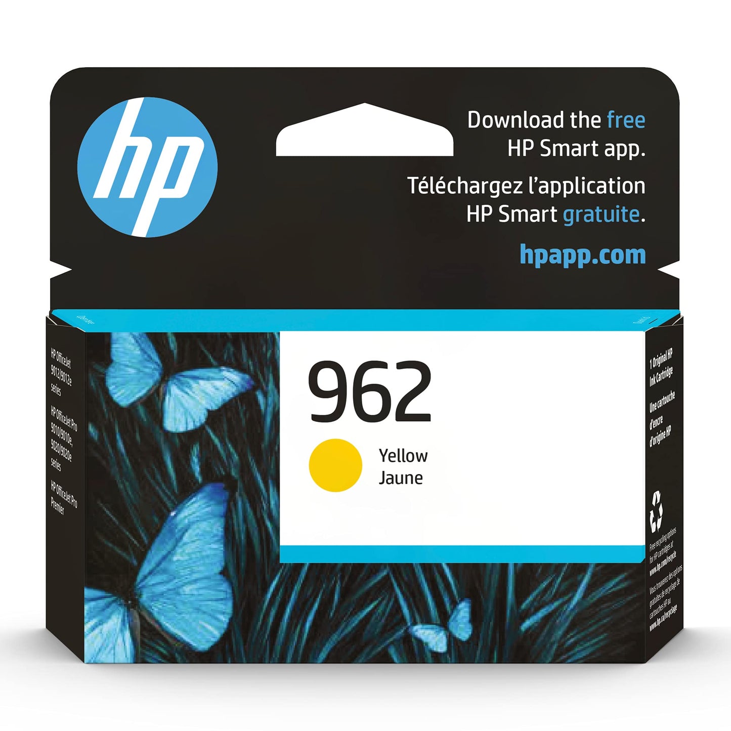 HP 962 Yellow Ink Cartridge | Works with HP OfficeJet 9010 Series, HP OfficeJet Pro 9010, 9020 Series | Eligible for Instant Ink | 3HZ98AN