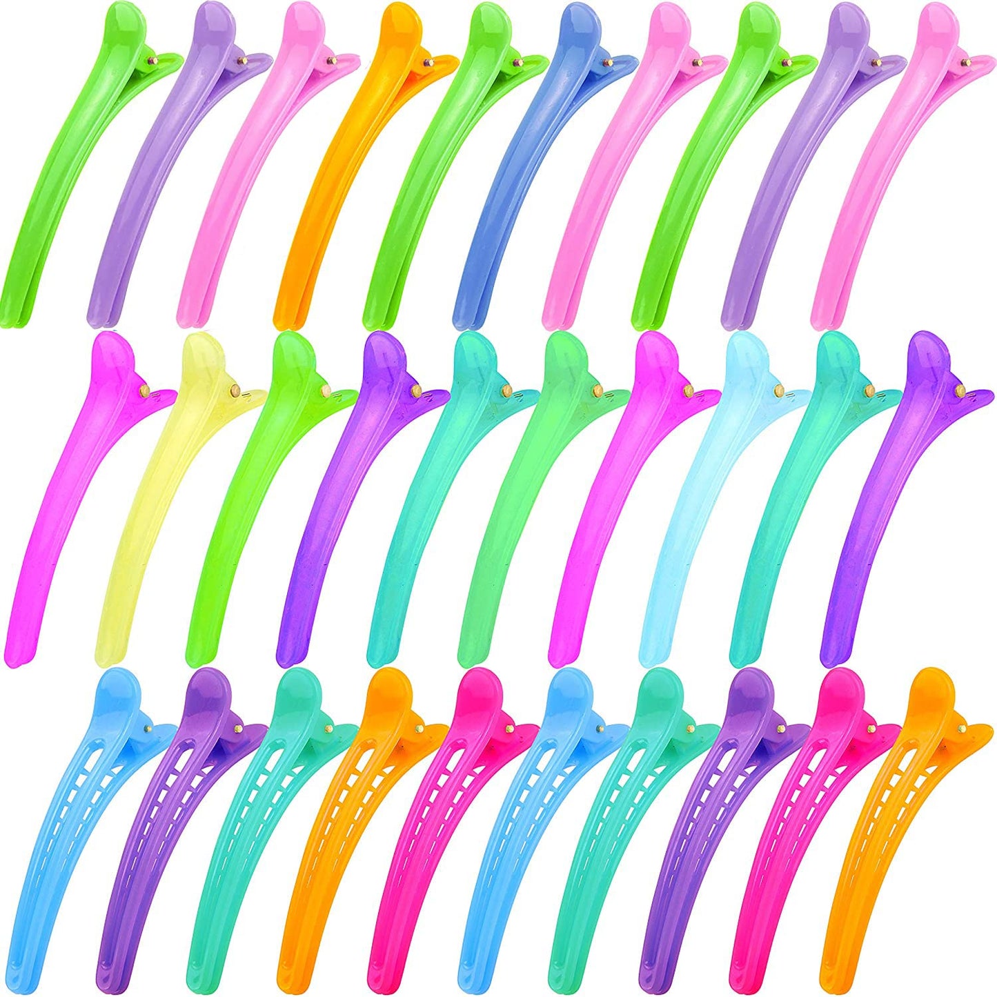 UPINS 30PCS Colorful Duck Billed Hair Clips Alligator Clip for Women Girl Styling Sectioning