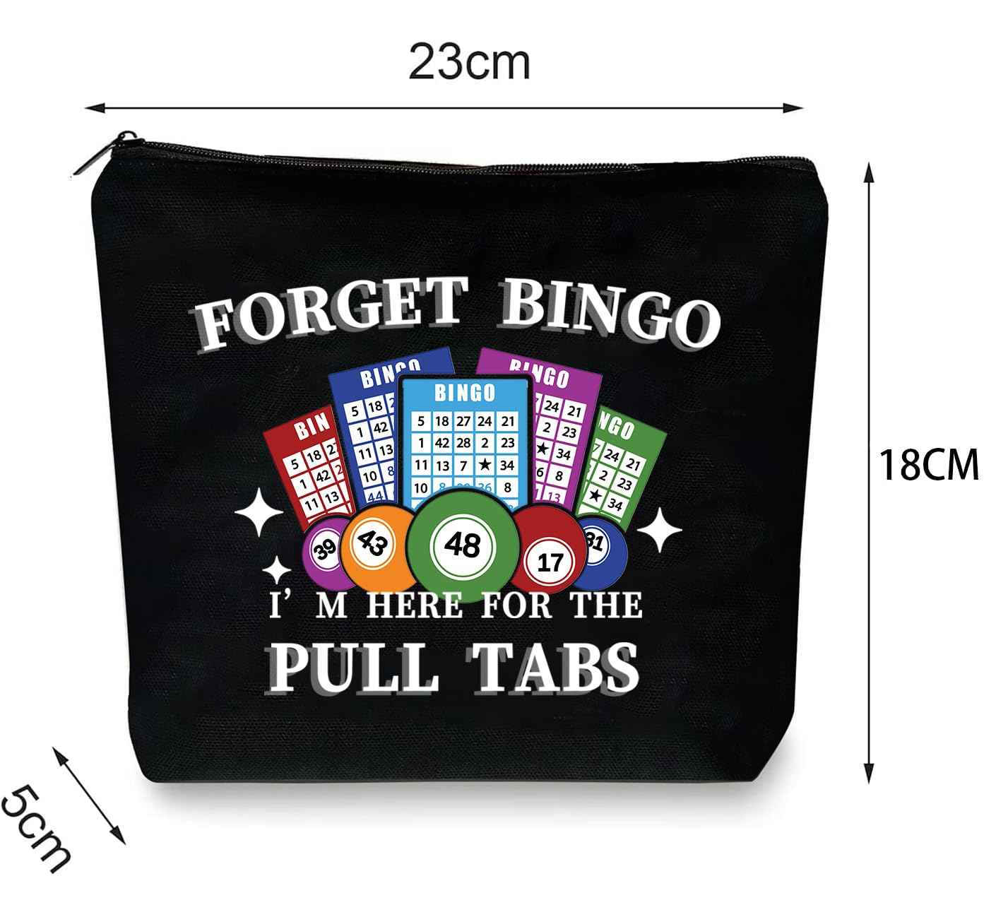 JEFBFBWE Bingo Makeup Bags for Bigo Lovers Players Bingo Cosmetic Bag Birthday Christmas Gifts for Women,Casino Lucky Prize for Gambler,Travel Bag (Bingo)