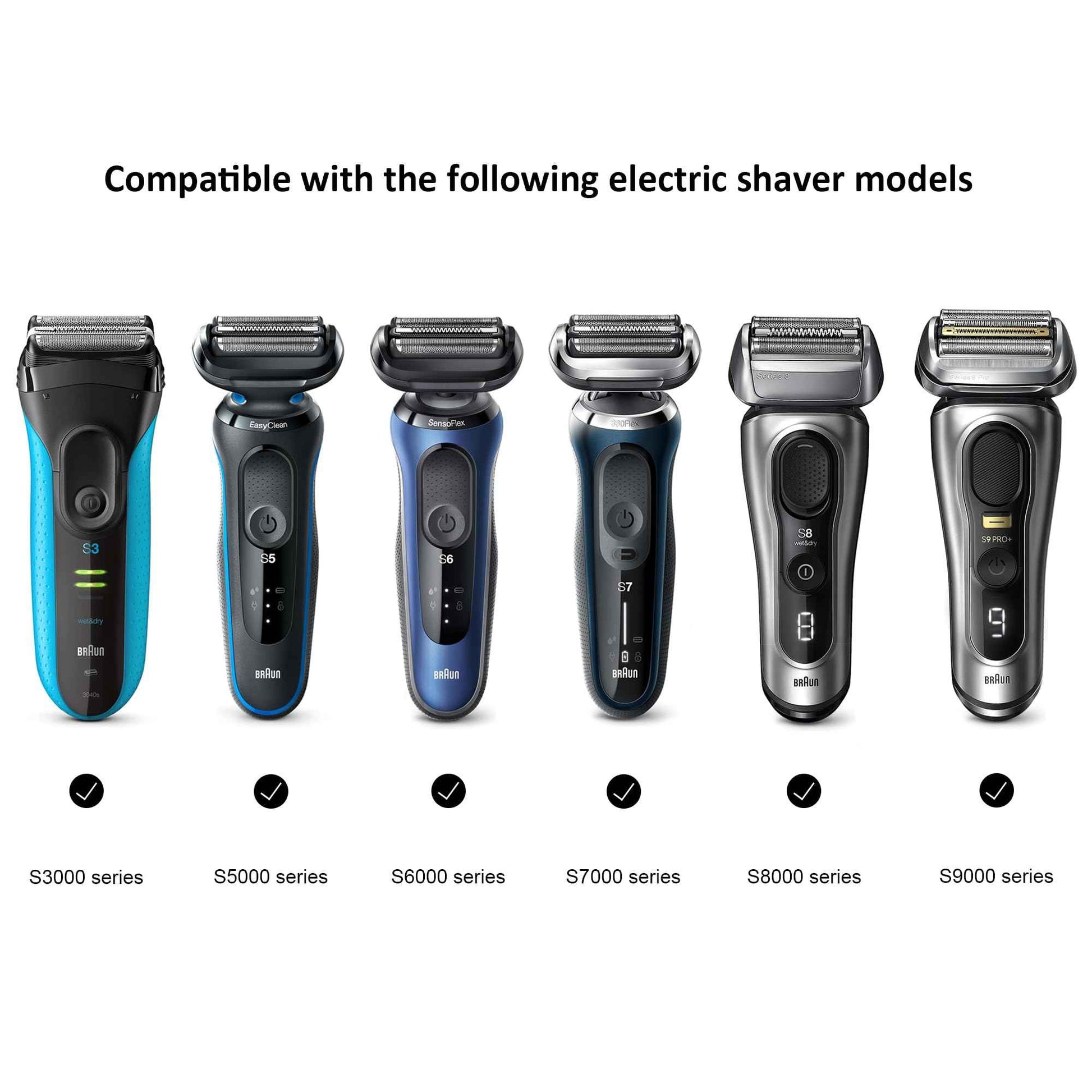 Nincha Electric Shaver Case for Braun Series 3, Series 5, Series 7, Series 9 Electric shavers - Hard shell EVA Travel Case - Powered Shaver Protective Bag (Black)