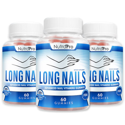 NutraPro Nail Growth Vitamins for Stronger Nail - No More Chipped Nails.Nail Strengthener and Growth Supplement Gummies – Grow Strong Long Nails with Biotin and Collagen Gummies.