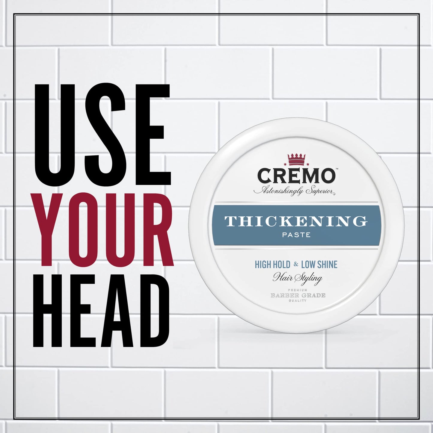 Cremo Barber Grade Hair Styling Thickening Paste, 4 Ounce (Pack of 3)