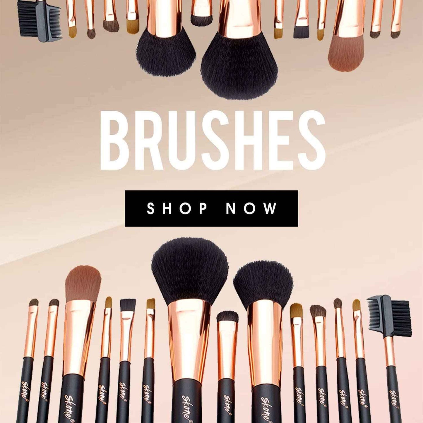 Professional Makeup Brush Set - Skone Luxe Pro Makeup Brushes, 6 pc Set