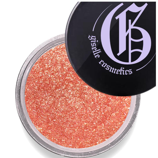 Giselle Cosmetics Orange Diamond Loose Powder Organic Mineral Eyeshadow - Non-Toxic, Talc-Free Makeup Kit with Copper, Bronze, Gold Shimmer & Light Orange Tones - Loose Pigment & Glitter Eyeshadow