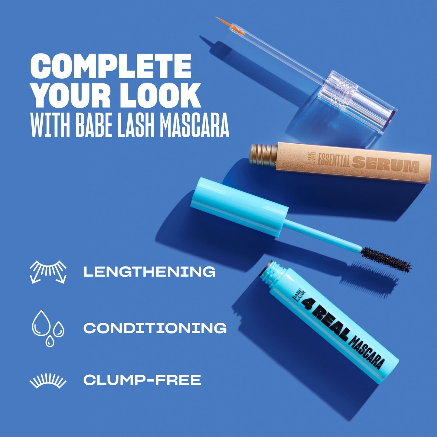 BABE ORIGINAL Lash Serum - Fuller & Longer Looking Eyelashes, Lash Enhancing Serum, for Natural Lashes and Lash Extensions, 2mL, 3-month Supply