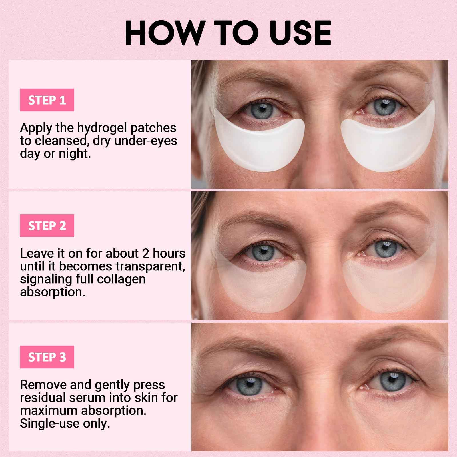 iMethod PDRN Collagen Boost Eye Mask - Under Eye Patches, Instant Lift Under Eye Mask for Reduce Fine Lines & Wrinkles, Firming Eye Patches for Puffy Eyes, Eye Bags, Dark Circles, 8 Pairs