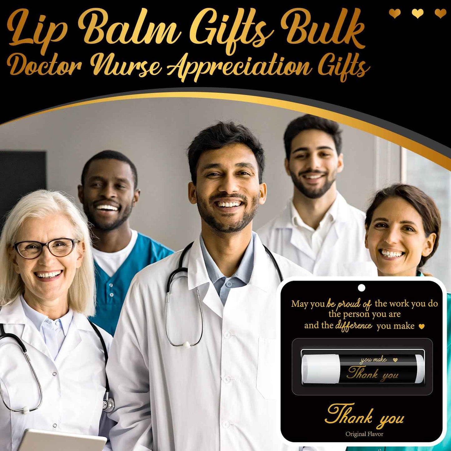 Sacubee 30 Pack Christmas Employee Appreciation Gift Lip Balms Bulk Staff Teacher Team Volunteer Thank You Gift Thanksgiving Christmas Appreciation Party Favor for Women Men(Cool,Black Gold)