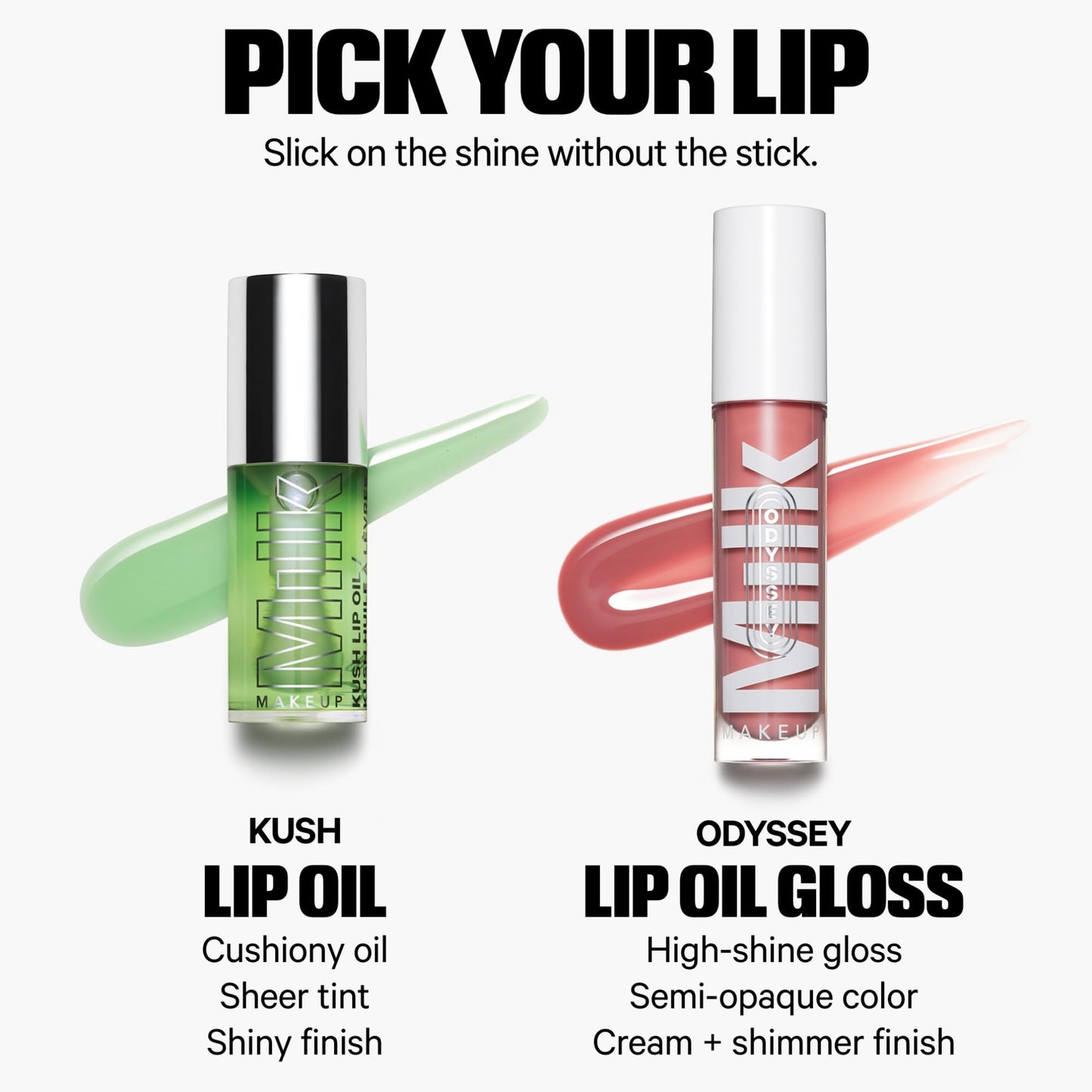 Milk Makeup Odyssey Lip Oil Gloss, Soul Search (Light Pink Shimmer) - 0.2 oz - For Fuller and Glossy Lips - Long Lasting Moisture - Semi-Sheer Color - Sweet Vanilla Scent - Vegan Cruelty Free