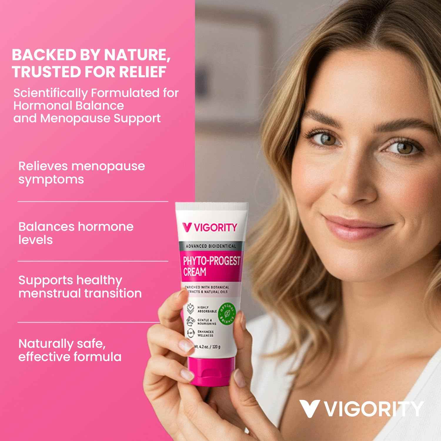 Vigority Phyto-Pro Cream for Women – Botanical Balance & Hydration Support – Gentle, Nourishing, and Fast-Absorbing Formula