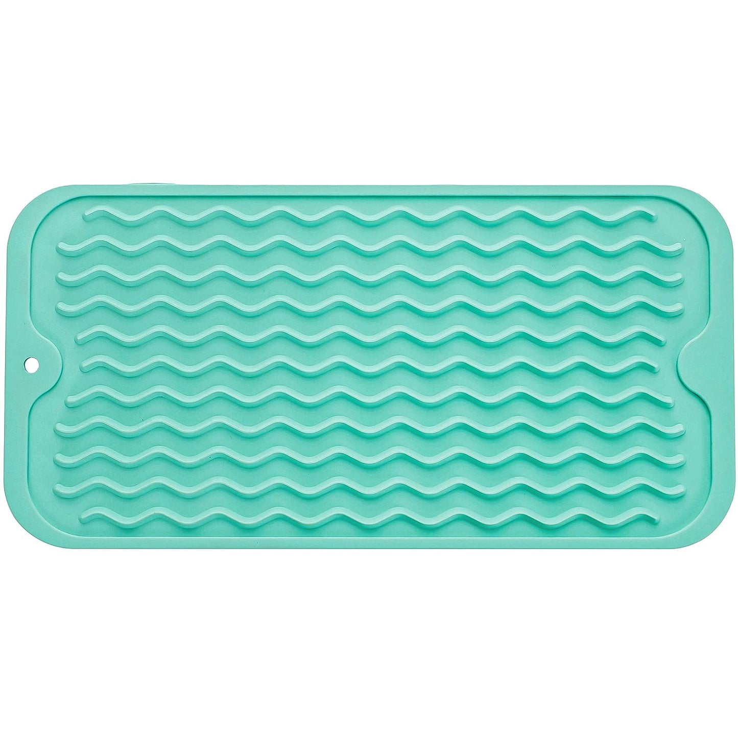 MicoYang Silicone Dish Drying Mat for Multiple Usage,Easy clean,Eco-friendly,Heat-resistant Silicone Mat for Kitchen Counter,Sink,Bar,Bottle,or Cup Mint S 12 inches x 6 inches