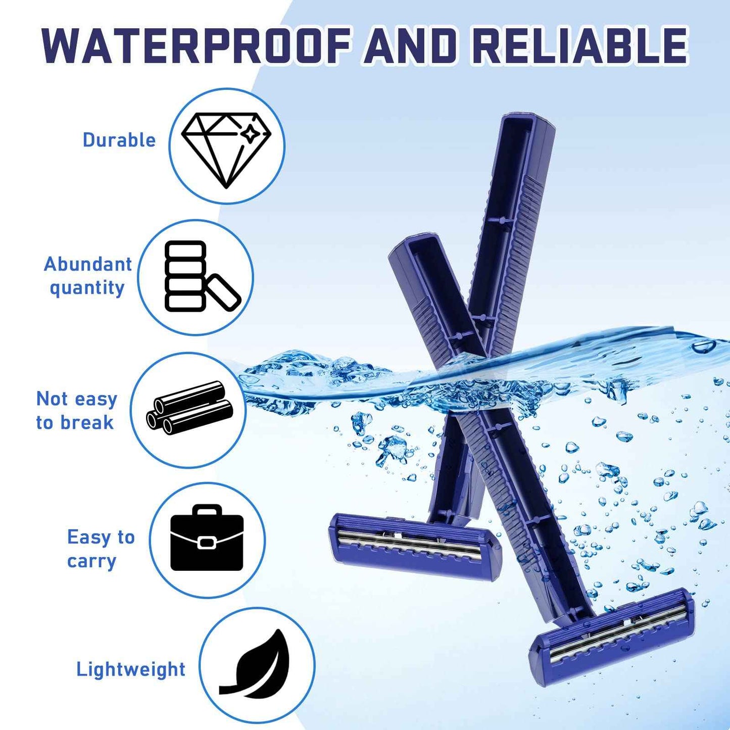 Chumia Twin Blade Razors for Men Stainless Steel Disposable Razors Men Bulk Plastic Shavers Multipurpose Portable Manual Disposable Shavers for Bathing Hotel Travel(150 Pieces)