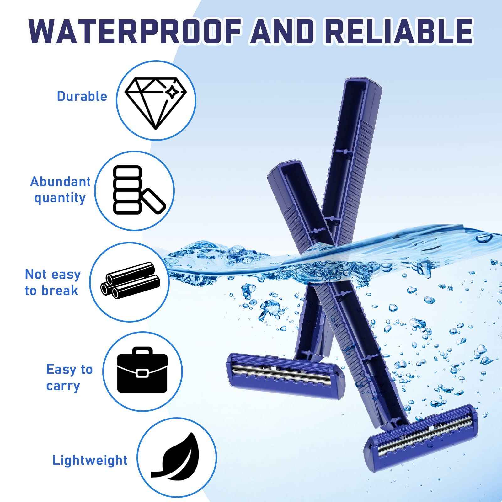 Chumia Twin Blade Razors for Men Stainless Steel Disposable Razors Men Bulk Plastic Shavers Multipurpose Portable Manual Disposable Shavers for Bathing Hotel Travel(150 Pieces)