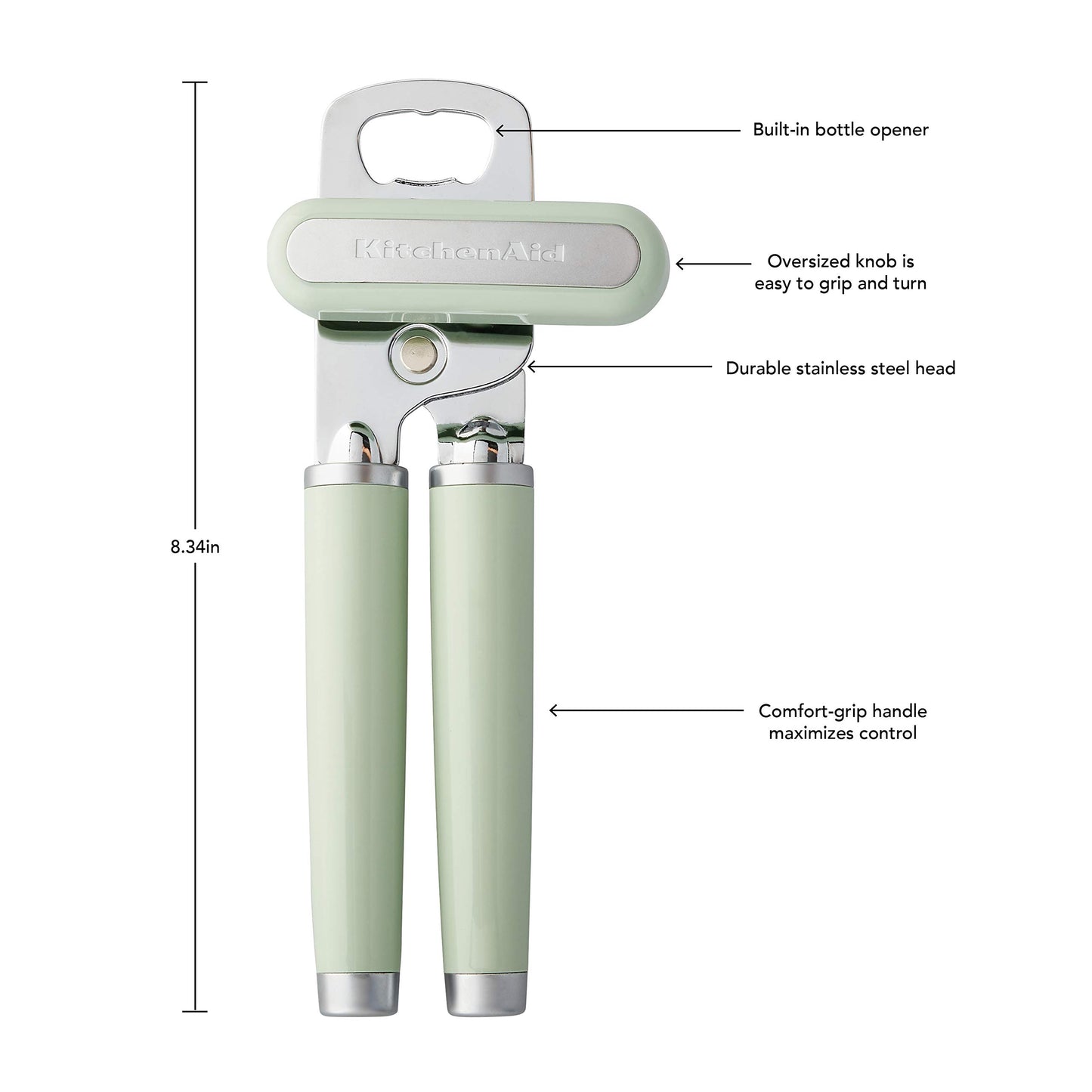 KitchenAid Classic Multifunction Can Opener / Bottle Opener, 8.34-Inch, Pistachio